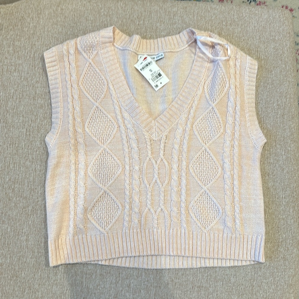 New Pink Sweater Vest